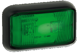 Led Autolamps 58gm Green Outline Marker  12-24v