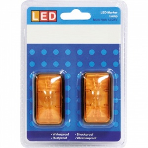 Led Amber Side Marker Twin Pack  12-24v