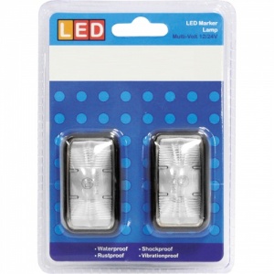 Led White Front Marker Twin Pack  12-24v