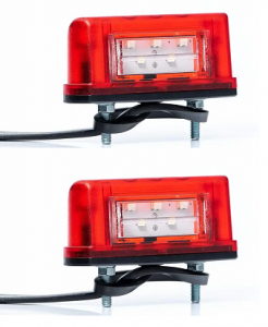 2 x 12-36v Led Number plate lamps with built in rear marker