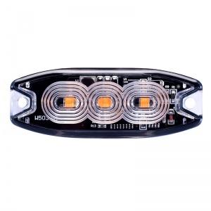 Slimline Amber led strobe, 3 x leds.