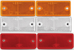 Reflector 6 pack -  Rectangular with bolt holes.