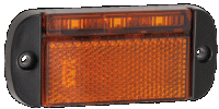 LED AUTOLAMPS 44AME 12/24V LED AMBER SIDE MARKER LAMP WITH REFLECTOR