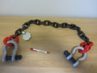 13mm safety chain for agri trailers. Certified, Grade 80 chain.